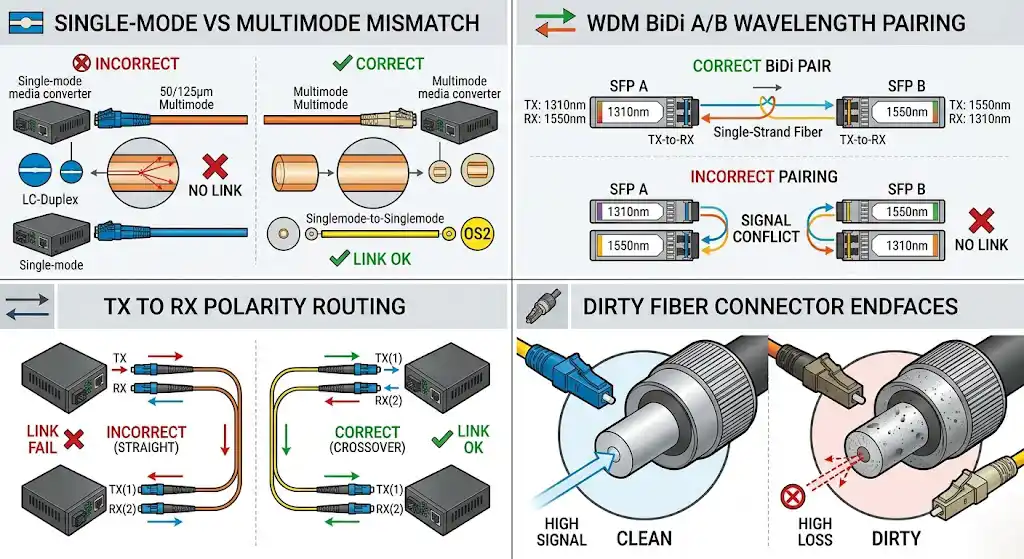 Fiber compatibility issues in media converter links@dimifiber Fiber compatibility issues in media converter links@dimifiber